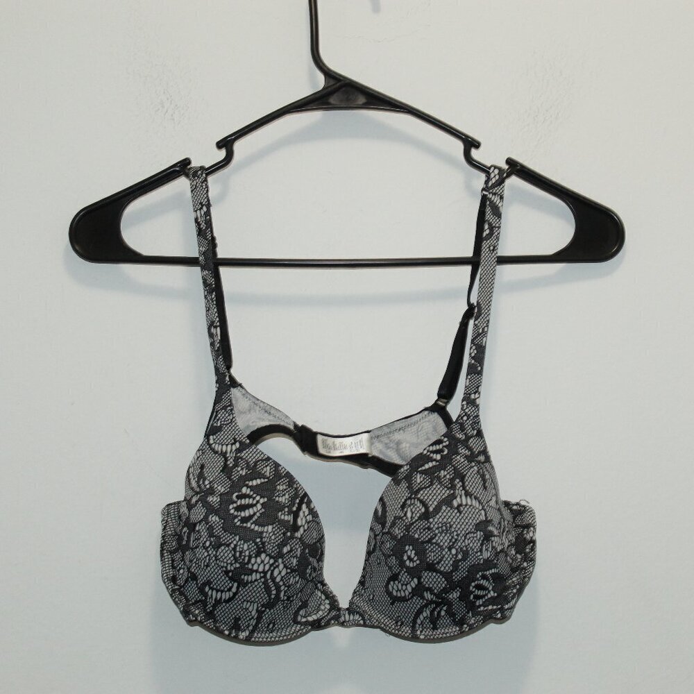 DreamFit Black and White Floral Bra Size 34B